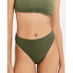 J.Crew Women's Textured High-Rise Cheeky Bikini Bottom Size M NWT